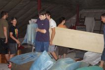 Die Zeltlagerutensilien schlafen das Jahr über auf dem Dachboden des Feuerwehrhauses