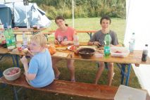 Vorbereitung des Salatbuffets