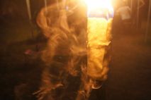 Eine der selbstgemachten Fackeln