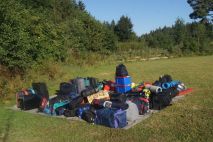 Die Zelte werden ausgeräumt