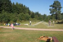 Der Pavillon wird abgebaut