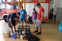 Auch das letzte Teil wird verstaut