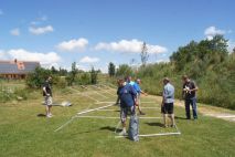 Eine Zeltstadt entsteht